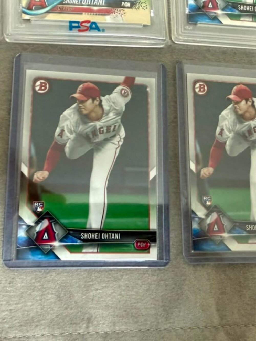 Shohei Ohtani 2018 Rookie Card Lot – Topps Update #US1 + Bowman #49 – PSA 10 - Picture 4 of 5